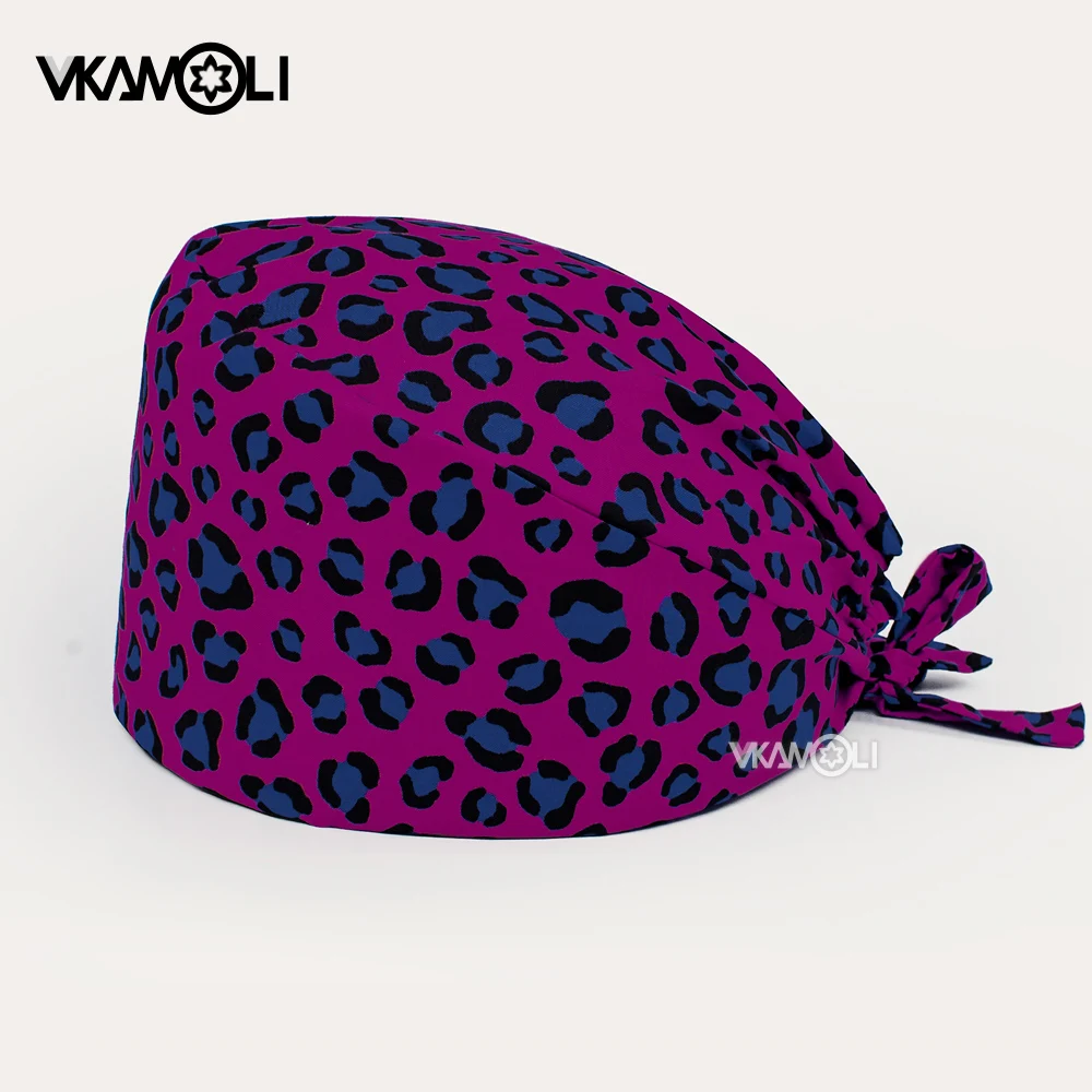 Leopard Print Scrub Hat for Medical Professionals