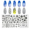 1pcs Snowflake Christmas Nail Stamping Plates Cartoon Christmas Tree Elk Winter Theme Template Mold Nail Art Stencil Tools 6