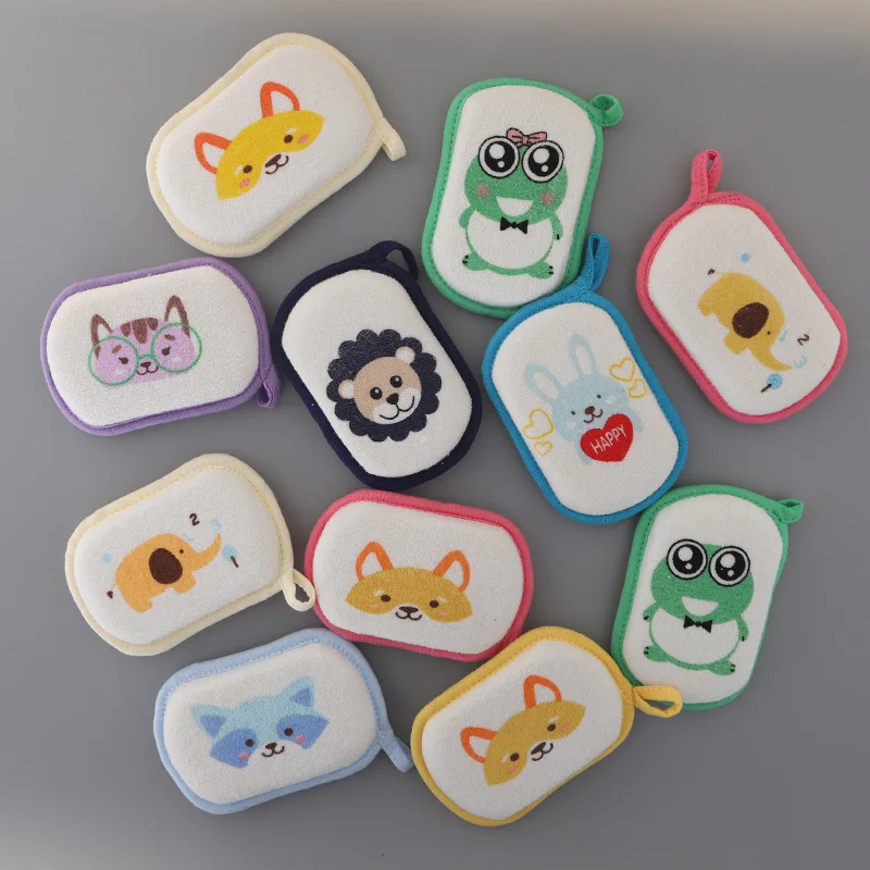 Cute Baby Bath Sponge Kids Adults Cleaning Brush Towel Soft Bath Foam