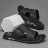Large Size Men's Slippers Cross-Border Beach Sandals Anti-Slip Deodorant Slides EVA Synthetic Material Leisure Style