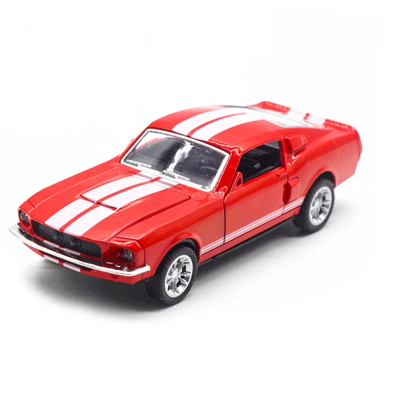포드 셸비 머스탱 GT500 블루 5 인치 다이캐스트 모델 장난감, 경주용 자동차 선물, 1:32 체중계 1967