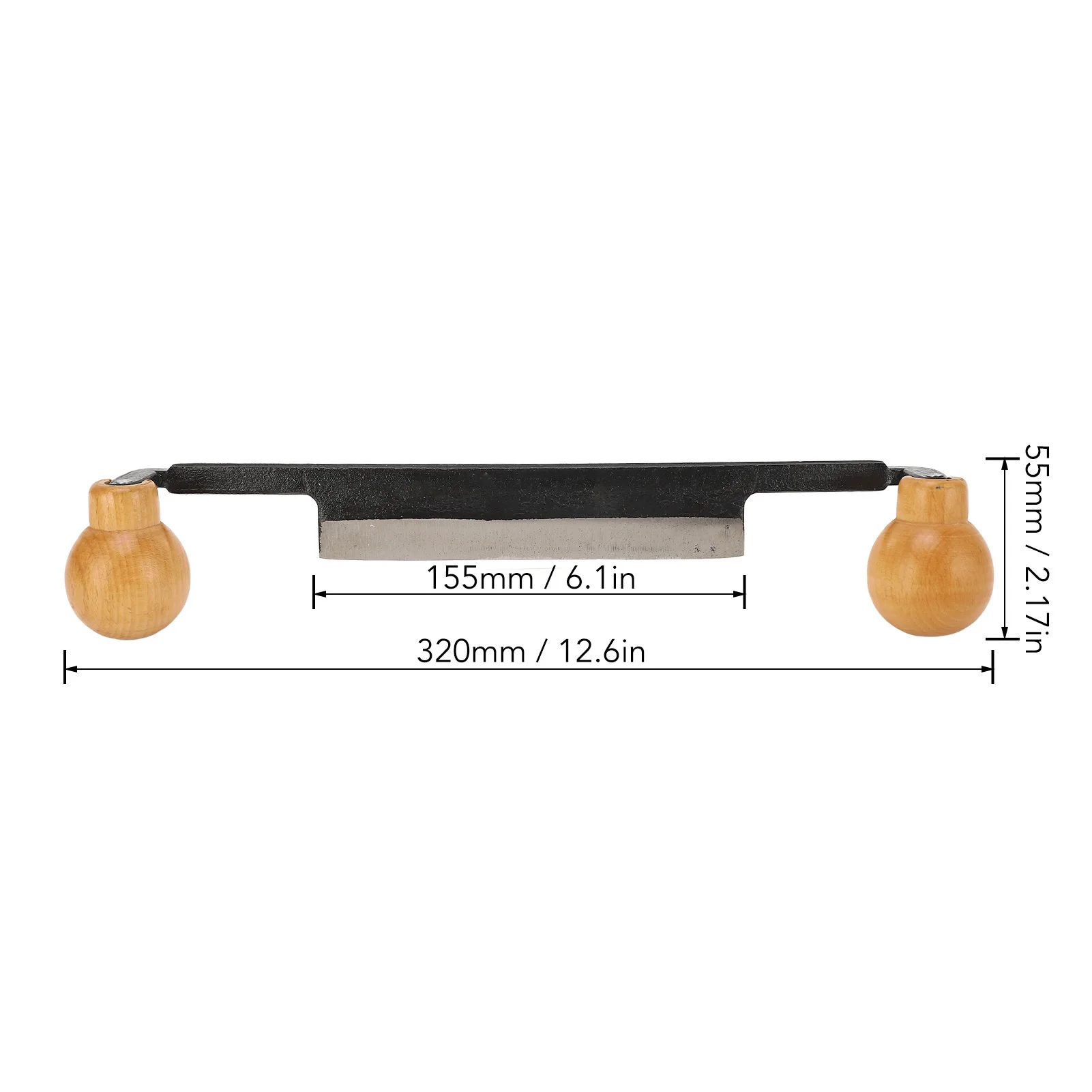 Straight Draw Knife HRC30 Hardness Draw Shave Knife Debarking Hand Tool Tungsten Steel Blade Easy To Grip for Woodworking