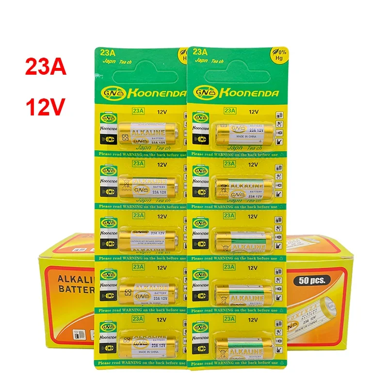 Dry Cell 12V Alkaline Battery 23A E23A A23 23GA A23S GP23A V23GA MS21 LRV08 5PCS For Doorbell,Garage door remote,Roller shutter alkaline battery disposable battery