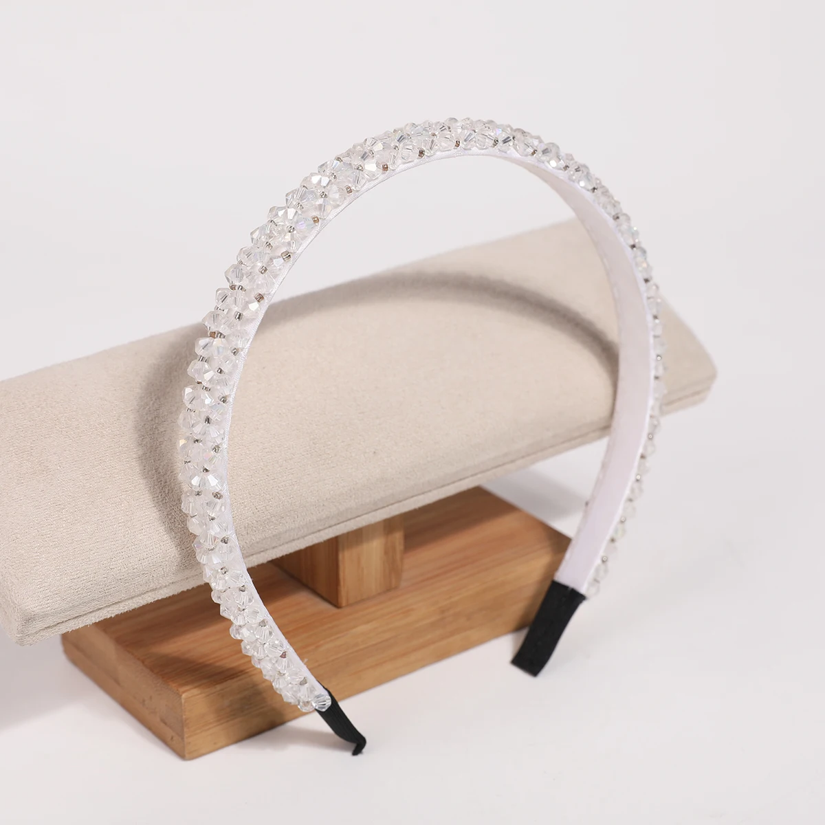 1 Stück luxuriöse, vollständig mit Diamanten besetzte doppellagige Haarnadel – raffiniertes und schlichtes Kristall-Stirnband – elegantes und vielseitiges, rutschfestes Haarband – Detail 8