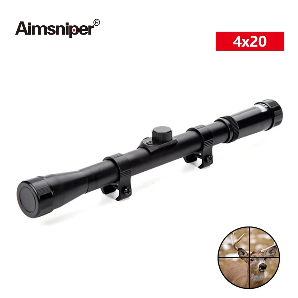 Hunting Riflescope Telescopic Sight Reflex Crosshair Rifle Scope Airsoft Optics Sight 4x20 4x28 3-7X20 3-7x28 Fit 11mm Rail Gun
