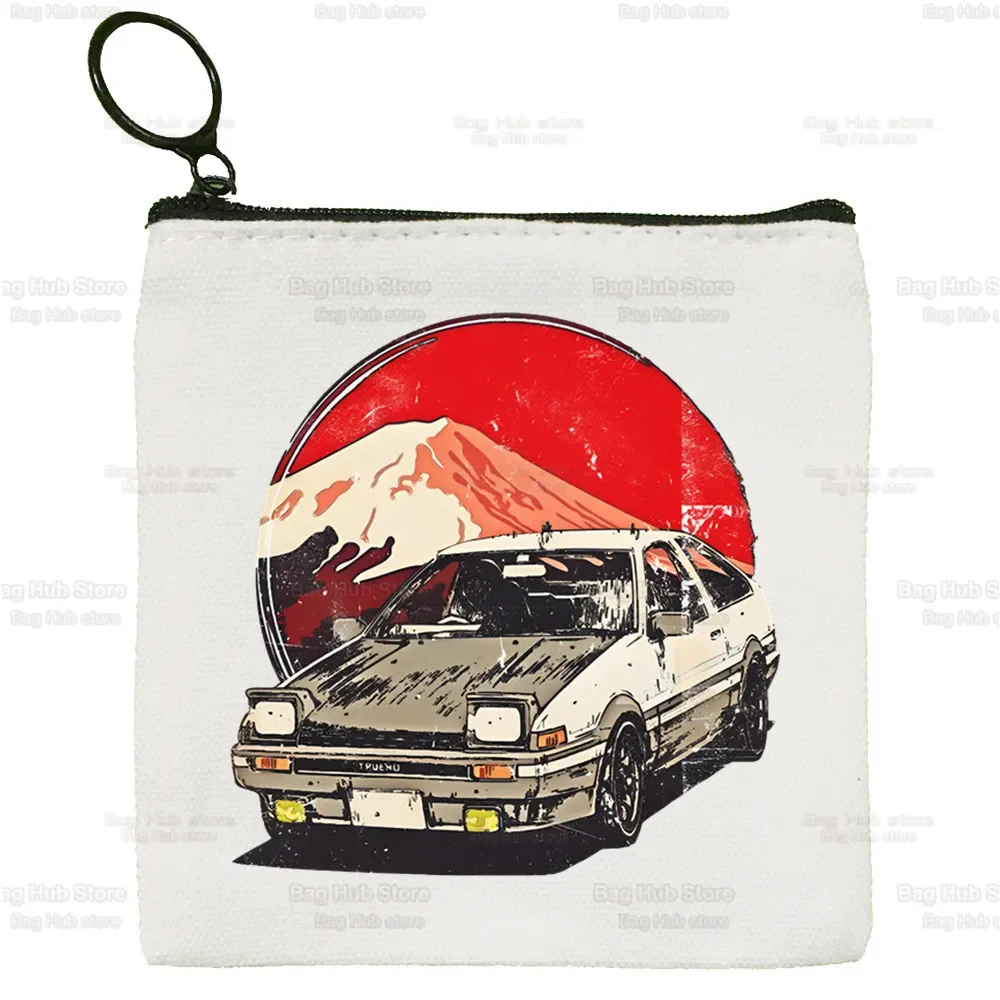 

Тканевый кошелек для мелочи Initial D JDM, японский холщовый кошелек AE86 для хранения на заказ, новый кошелек для мелочи Key Drift Fujiwara Tofu