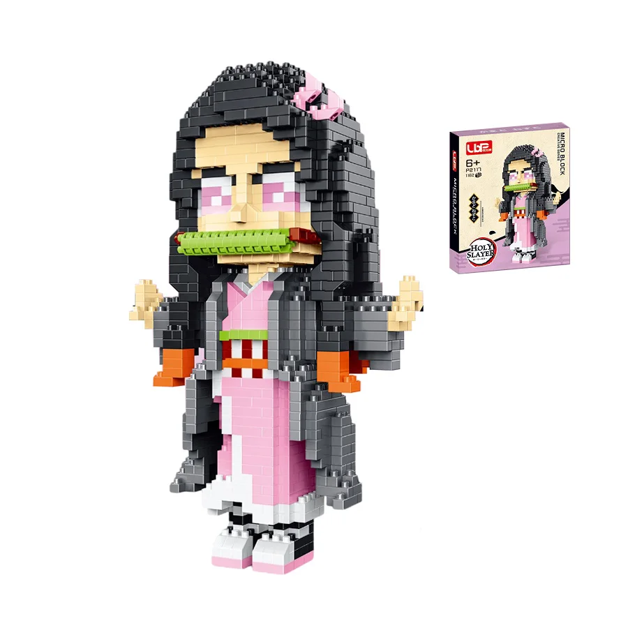 Demon Slayer Building Blocks Nezuko Kyoujuro Rengoku Demonias Zenitsu Anime Cartoon Mini-Figures Action Toy Bricks Kids Gifts