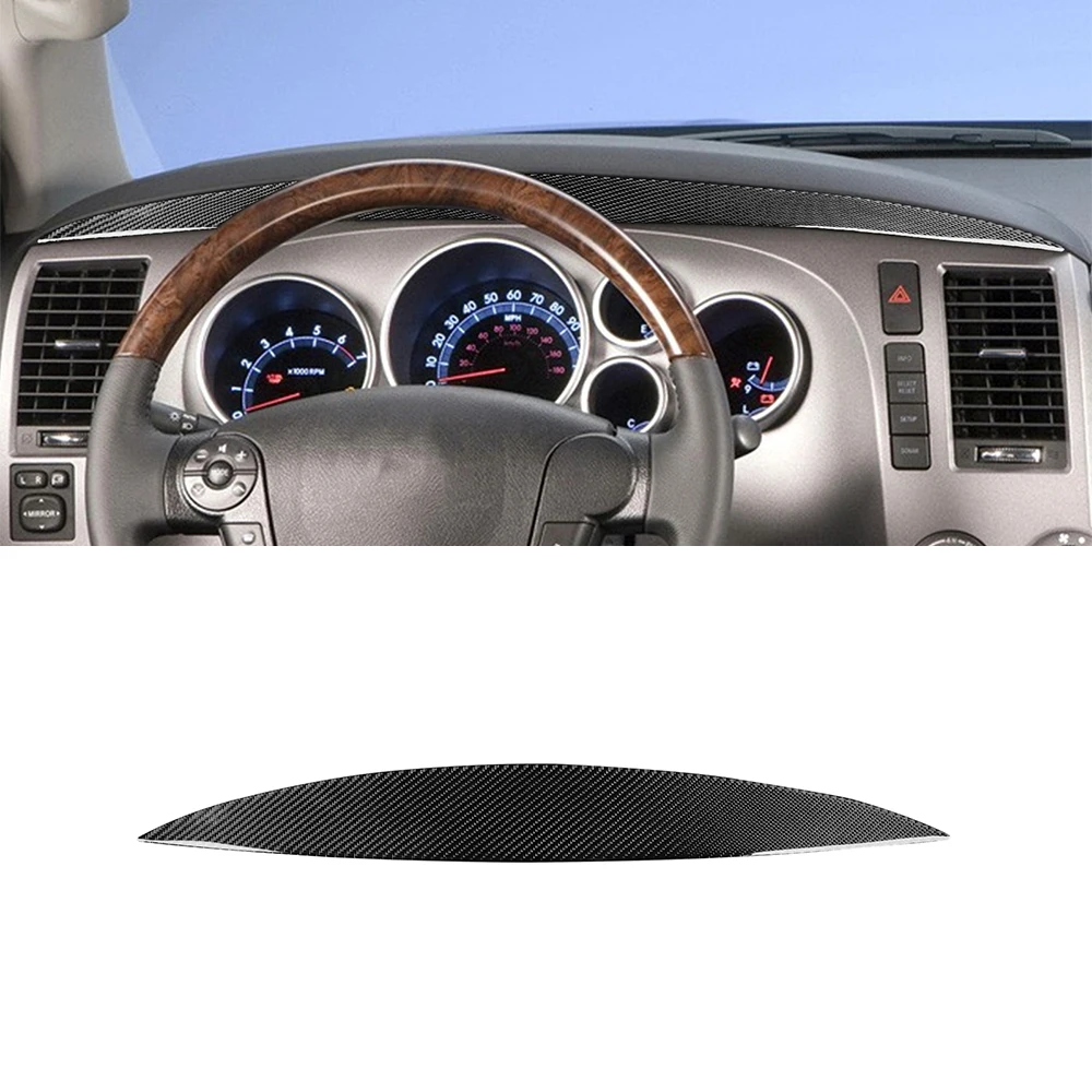 

for Tundra for Sequoia 2007-2013 Dashboard Sunshade Decorative Cover Trim Sticker Carbon Fiber Car Interior Mouldings Accessory