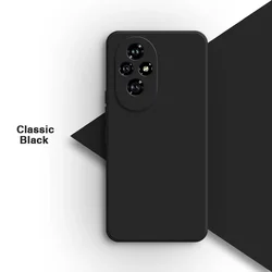 Premium Soft Silicone Protective Case - High-Quality Liquid Silicone Back Cover for Honor 80 Pro Flat (Classic Black)