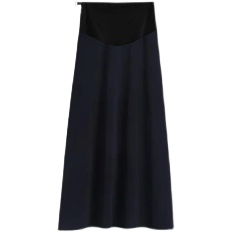 8763# Spring Summer Thin Maternity Skirts Elastic Waist Belly A Line Clothes for Pregnant Women Casual Pregnancy Hot