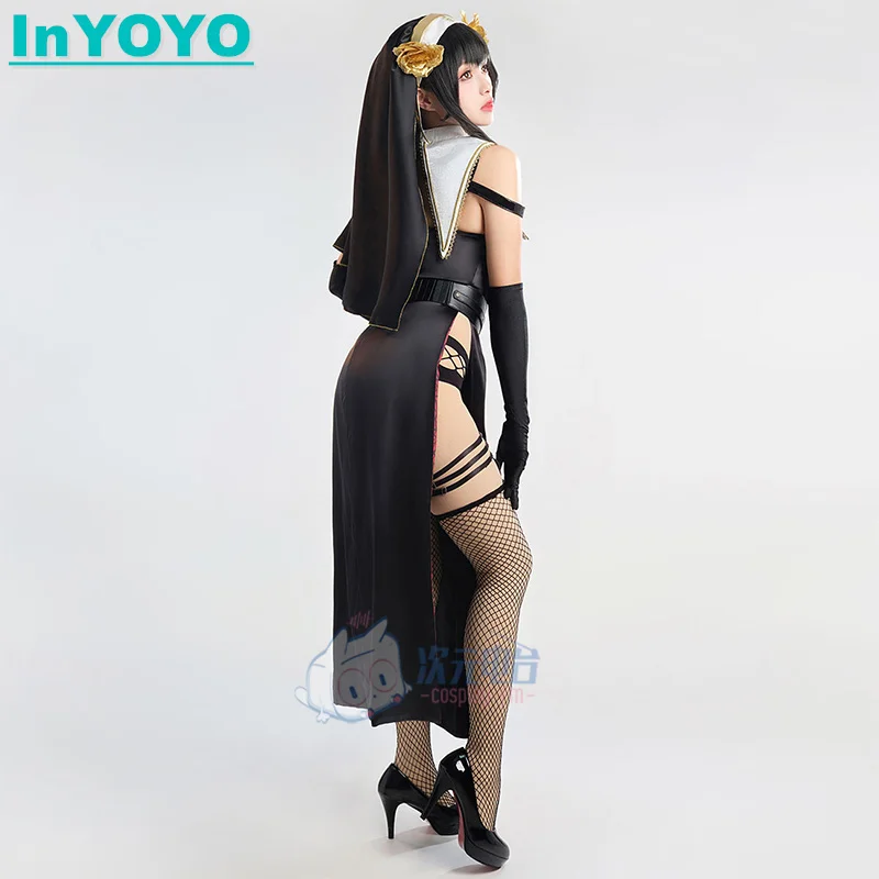 

InYOYO Yor Forger Cosplay Costume Anime SPY×FAMILY Sexy Nun Uniform Halloween Carnival Party Outfit Role Play Clothing New