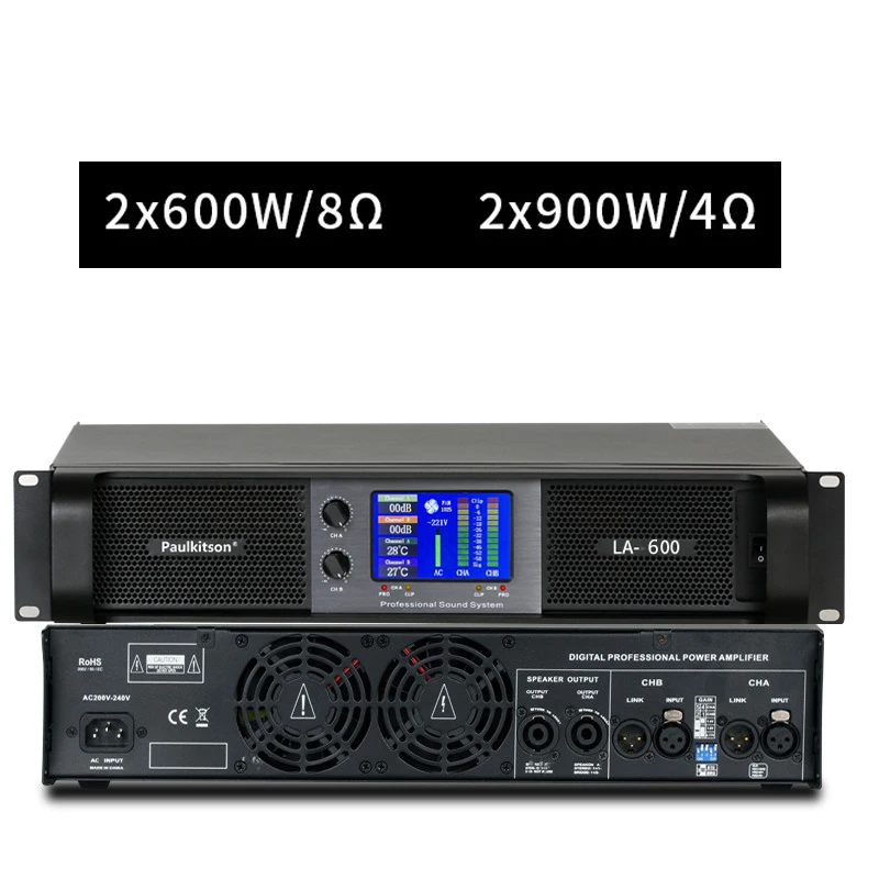 Paulkitson-プロのパワーアンプ,デュアルチャンネル,2x 1500w,ステージ