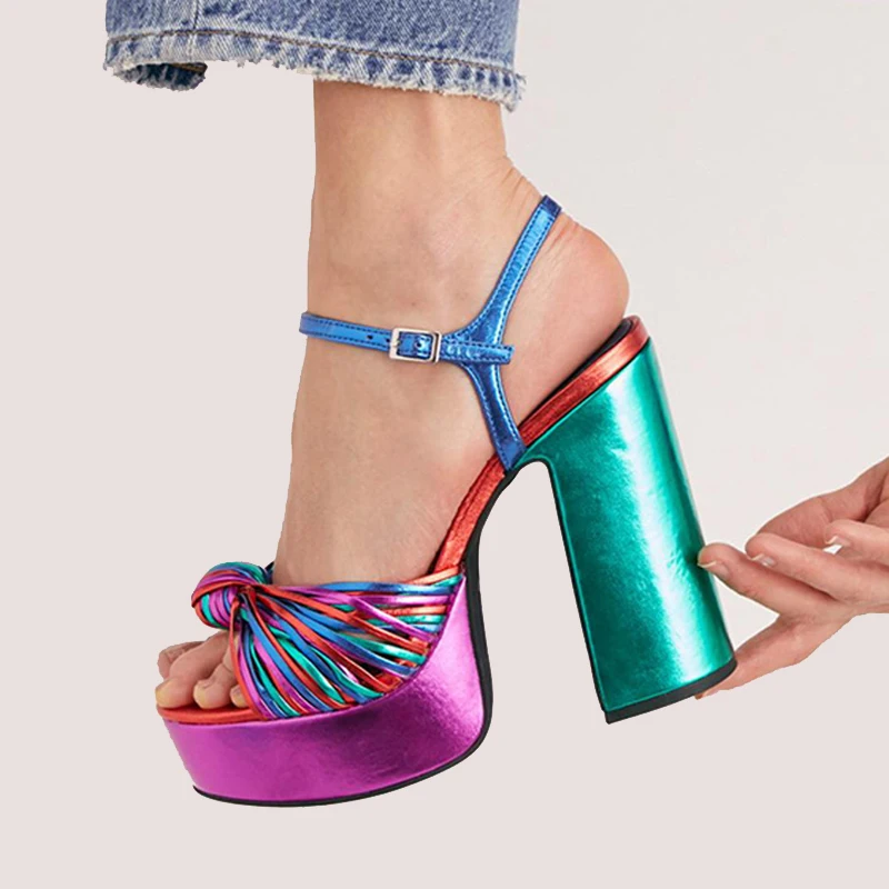Inniu Catwalk - Black platform heels sz7 on Designer Wardrobe-omiya.com.vn