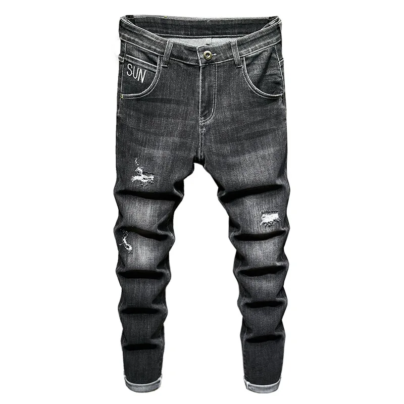 2022 New Streetwear Baggy Jeans For Men Korean Fashion Slim fit Loose Straight Man Pants Men's Clothing Large Size pencil pants