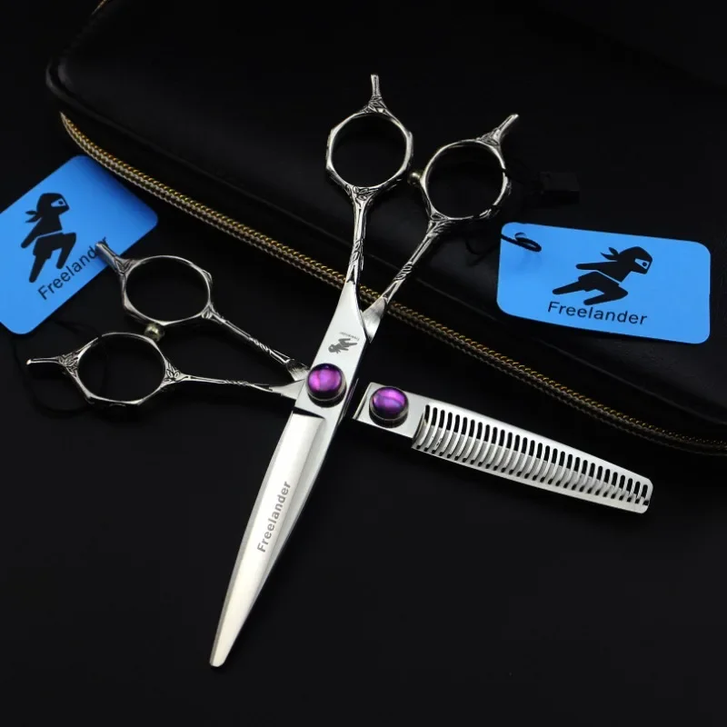 

6 inch Hair Cutting Scissors shears Hairdressing Hair Scissors Thinning Shears razor Salon Barber Scissors set