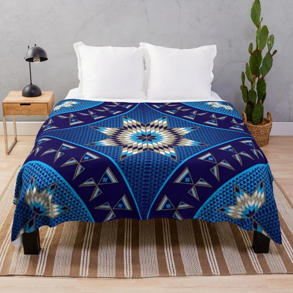 

Morning Star with Tipi's (Blue) Throw Blanket Fluffy Soft Blankets Designer Blankets Blankets For Baby Furry Blanket