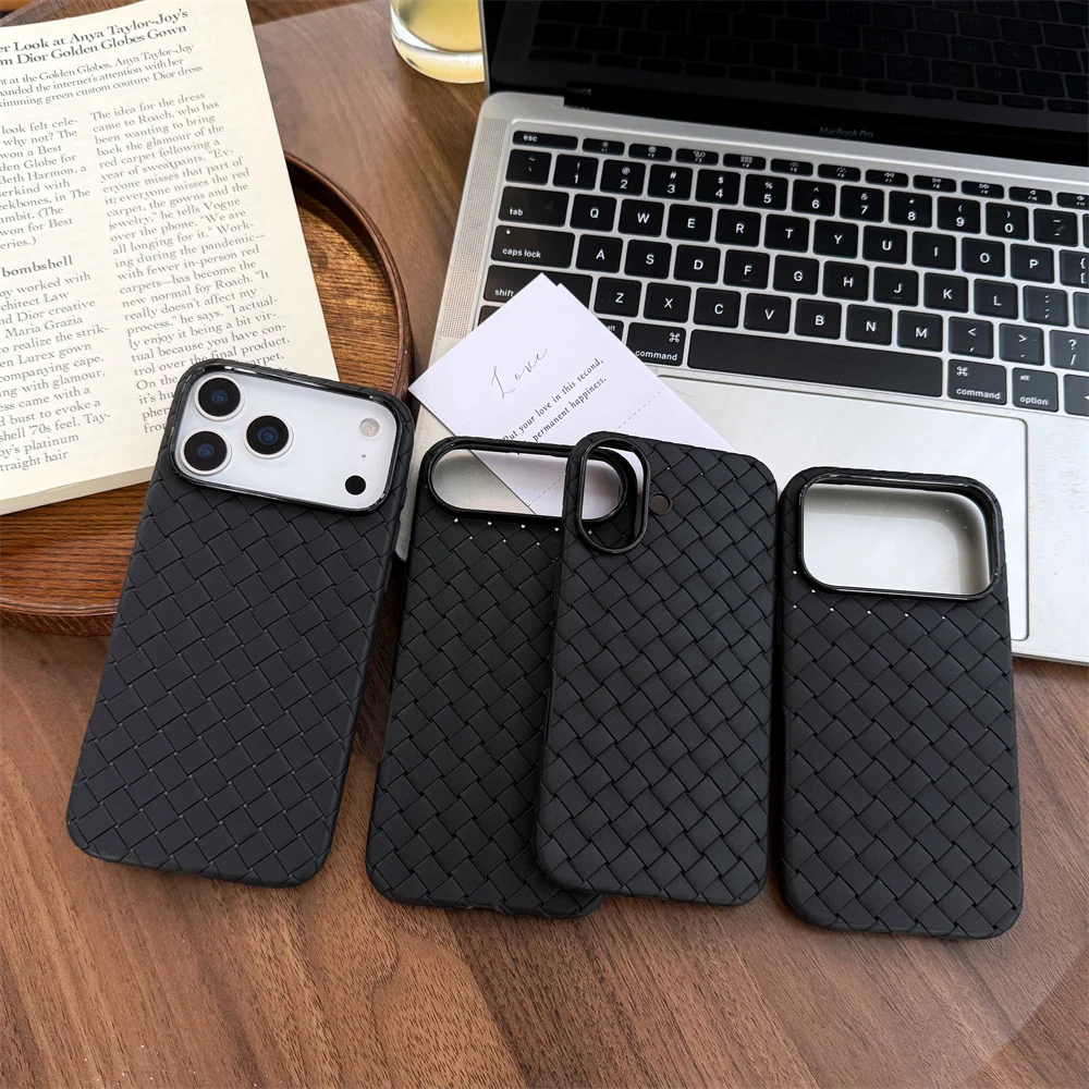 Braided Textured Liquid Silicone Phone Case with Soft Breathable Pattern