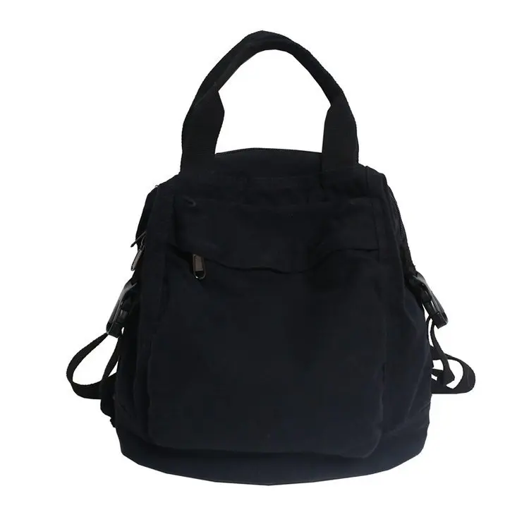 New Arrivals Solid Nylon Simple High Capacity Backpack for Students