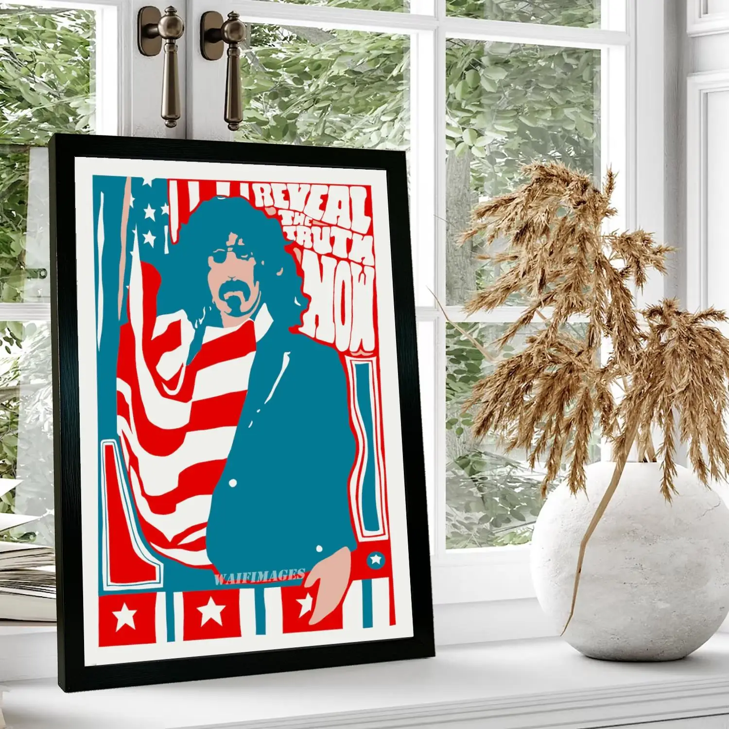 ZZXCHG Stampa Su Tela Poster 50x70cm Frank Zappa Poster Soggiorno Camera Da Letto Pittura Opera D'arte Senza Cornice