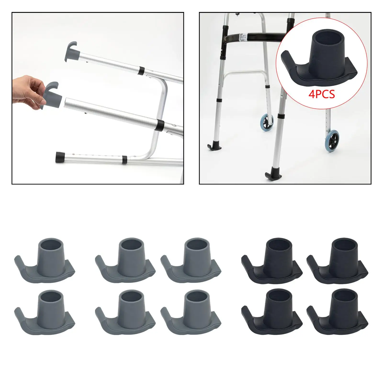 Walker Glides Rubber Feet Tips Cap Walking Accessory walking stick attachment