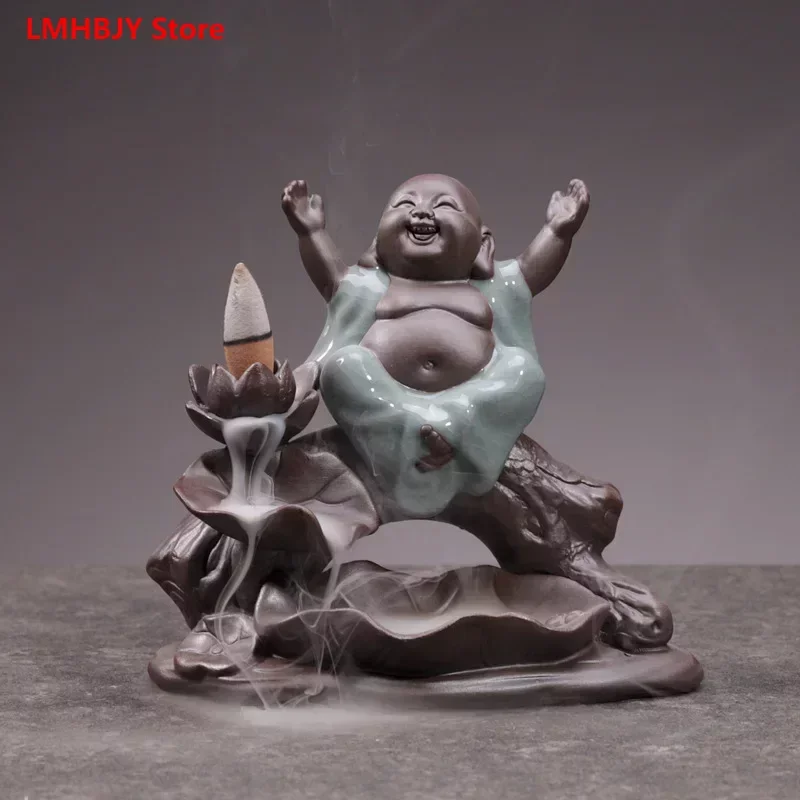 

Курильница LMHBJY с фиолетовым песком и рефлюксом, курильница для благовоний, курильница с каналом, Подключаемая курильница, керамическое украшение для дома