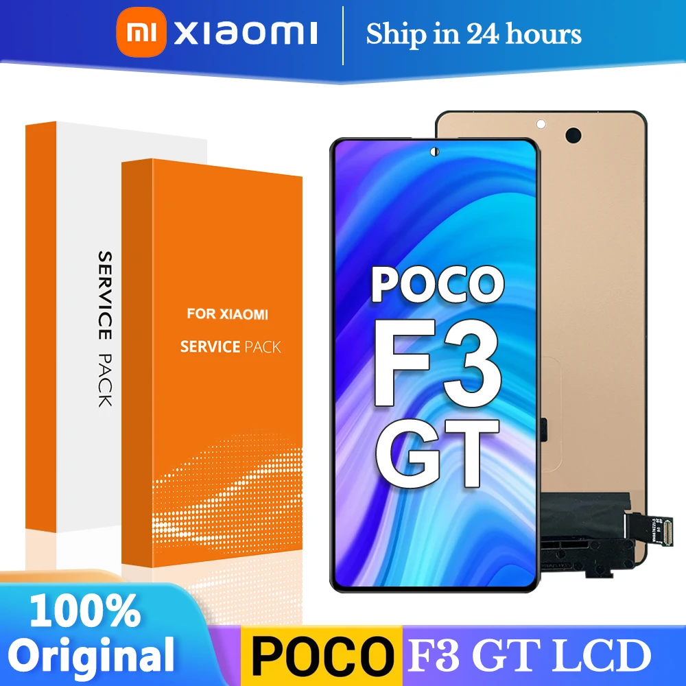 

6.67" Original For Xiaomi poco f3 GT LCD Display Touch Screen Digitizer Assembly With Frame, For poco f3 GT MZB09C6IN, M2104K10I