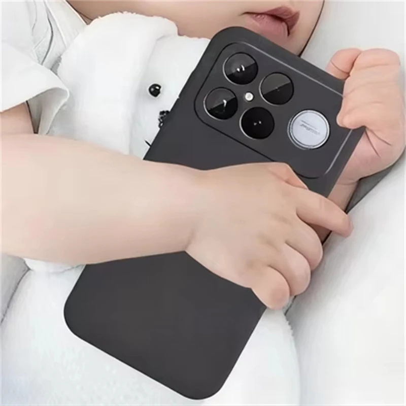 Premium Liquid Silicone Phone Case with Lens Protector - Durable and Stylish Protection Cover