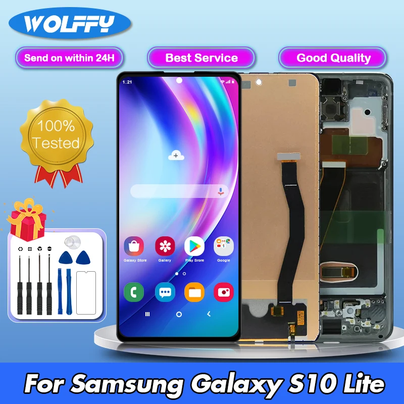 

6.7'' 100% Original For Samsung Galaxy S10 Lite G770F G770U1 LCD Display With Frame Touch Screen Digitizer Assembly Replacement