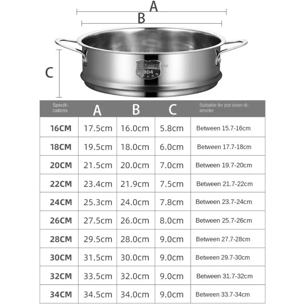 304 Stainless Steel Steamer Basket Kitchen Cooking Tool Double Ear Steam Rack Safe Material Generic Drain Basket steamer basket steamer rack