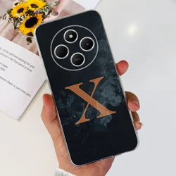Luxury Clear Silicone Phone Case with Letter Design and Soft Bumper for Xiaomi Redmi 14C (2X)