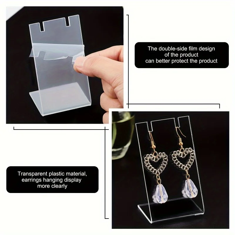 3/6pcs Display Stands, Necklace Earring Organizer for Jewelry Dangling Slant Back Display Props Show Retail Store Marketing