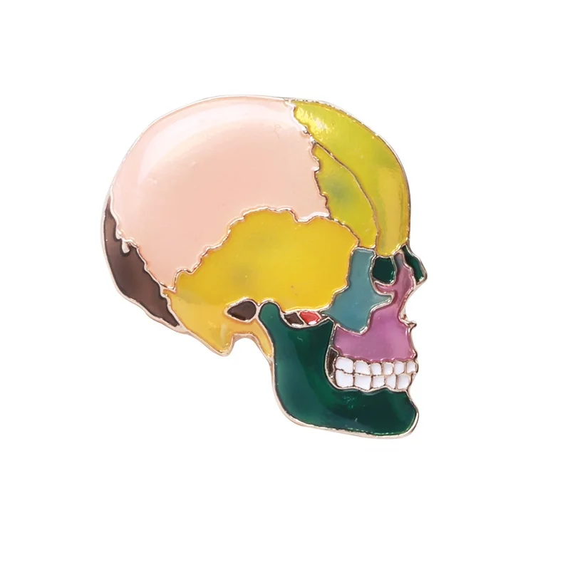 

Blucome Special Design Medical Skull Model Brooch Women Men's Brooch for Suit Coat Hat Pins Corsage New Year Gifts Accessories