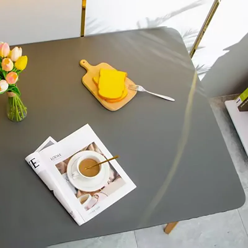 New Waterproof Oilproof Tablecloth PU Leather Table Cover Student Desk