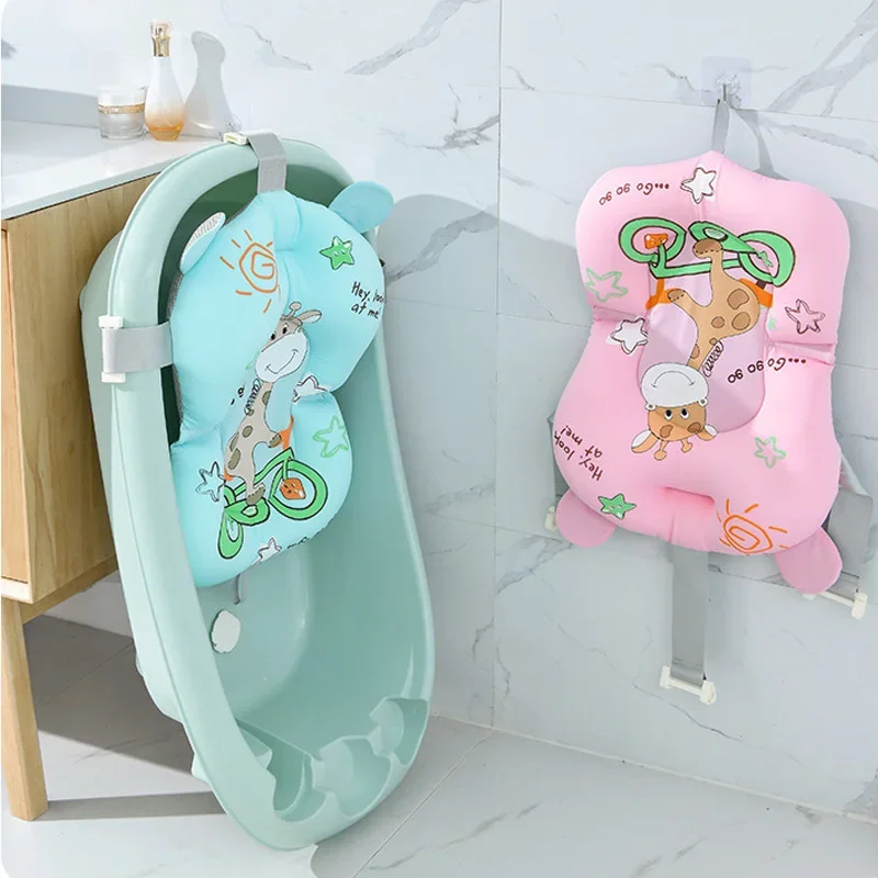 Tappetino di supporto per seggiolino da bagno per bambini Tappetino per vasca da bagno pieghevole e sedia Cuscino per vasca da bagno per neonato Cuscino per il corpo morbido e confortevole antiscivolo per neonati - immagine 6