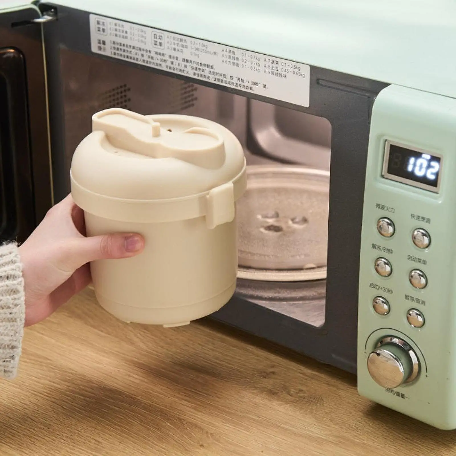 Microwave Rice Cooker Vegetable Steamer Multifunctional Stylish Kitchen Accessory Heat Resistant PP Material 14x14.5cm Cookware Microwave Rice Cooker Vegetable Steamer Multifunctional Stylish Kitchen Accessory Heat Resistant PP Material 14x14.5cm Cookware