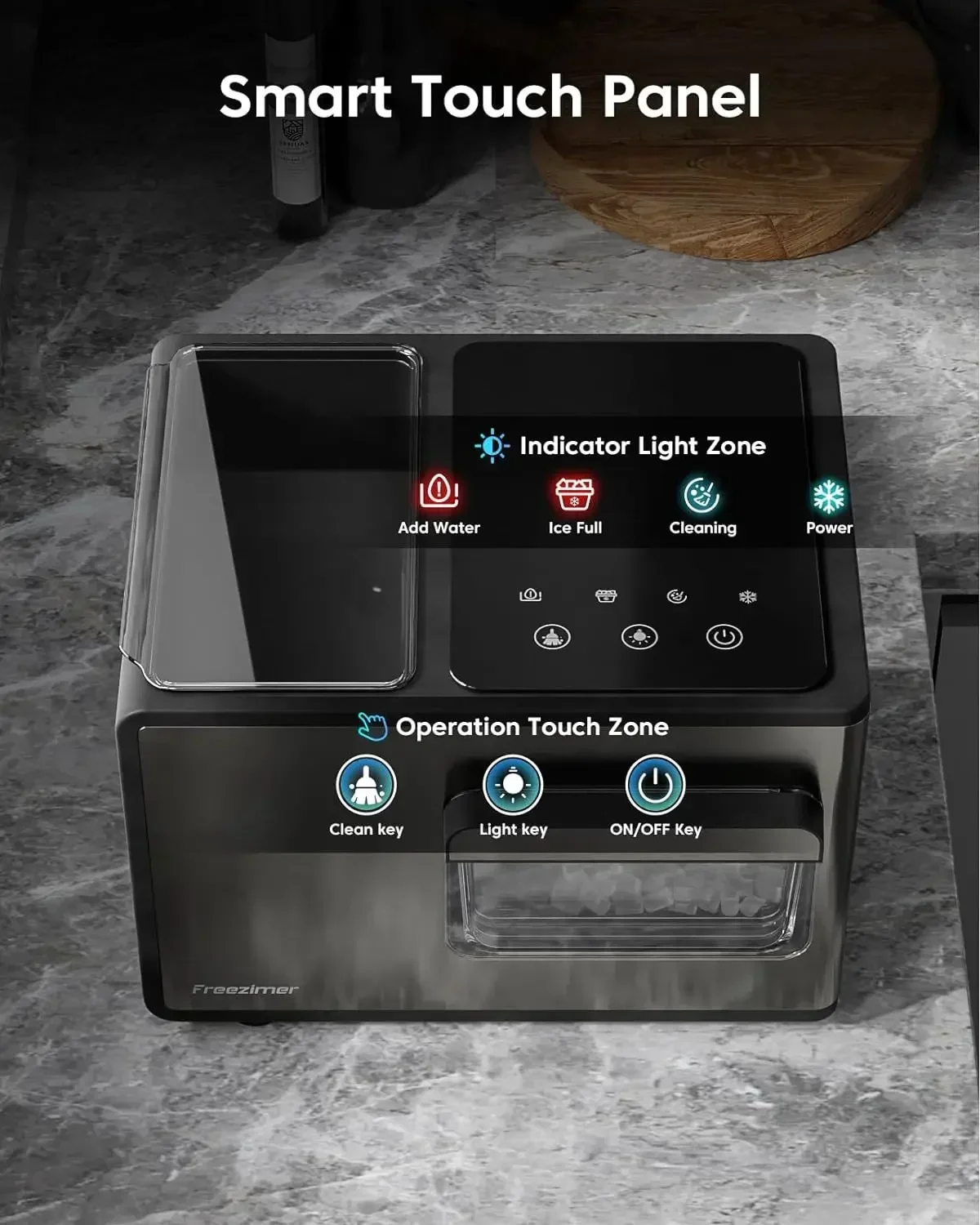 Kitchen suppliesFreezimer Dreamice X3 Nugget Ice Maker Machine Countertop Sonic Ice Kid Friendly Pebble Maker Chewable S