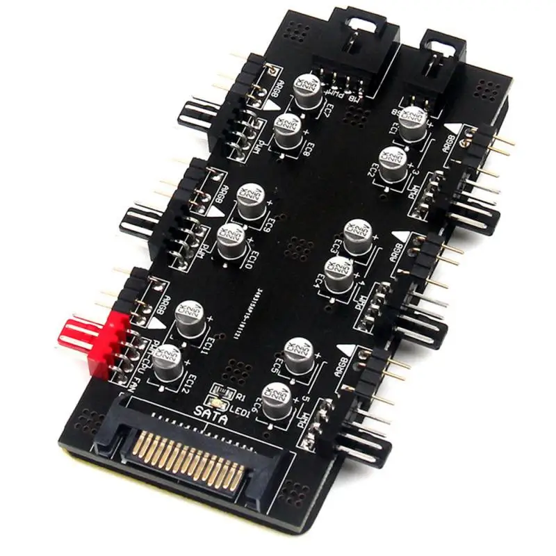 

Вентилятор Hub черный автоматическая регулировка скорости фиксация прочный практичный компьютерное оборудование кабель адаптер достаточный интерфейс