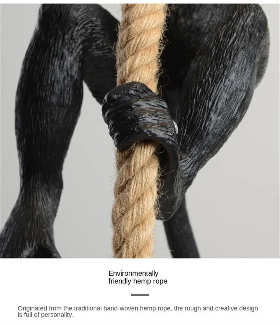 Скандинавский светодиодный подвесной светильник в виде обезьяны ...