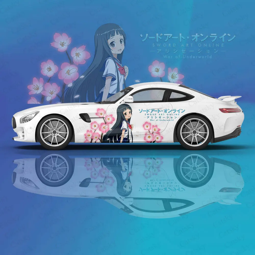 

Anime Sword Art Online Yui Car Sticker Decal Hood Door Body Vinyl Sticker Graphic Wrap New Car Sticker Decoration Accessories
