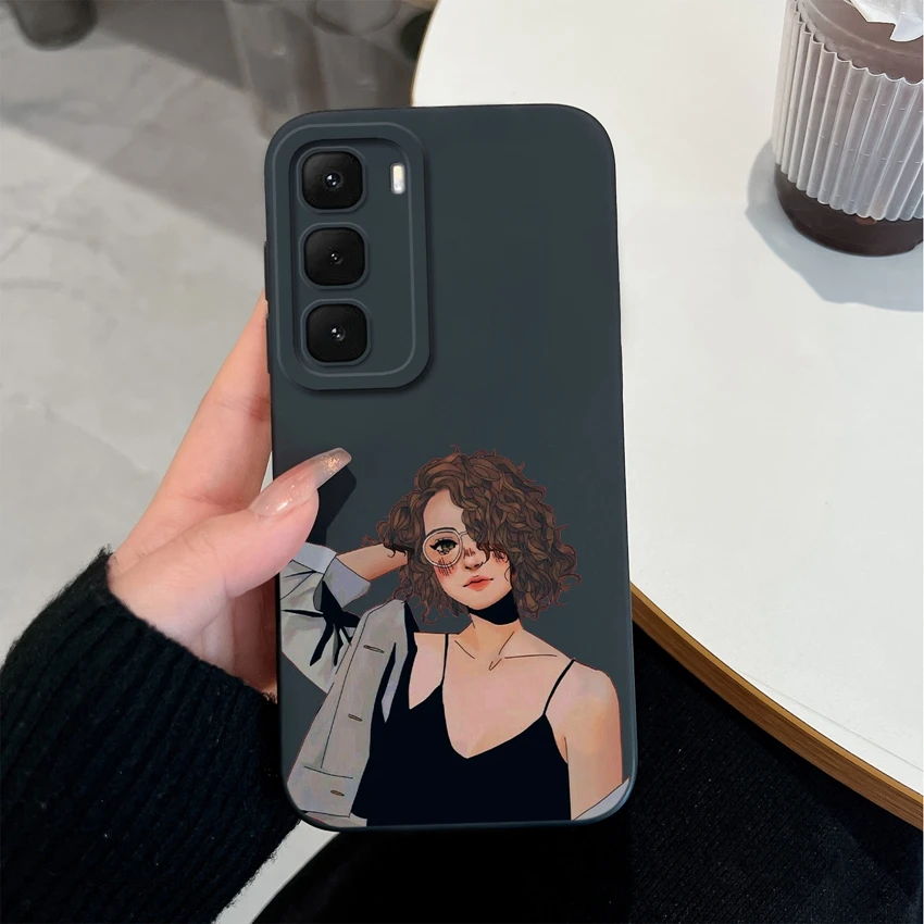 Cute Cartoon Avocado Pattern Slim Liquid Silicone Shockproof Protective Soft Back Phone Case