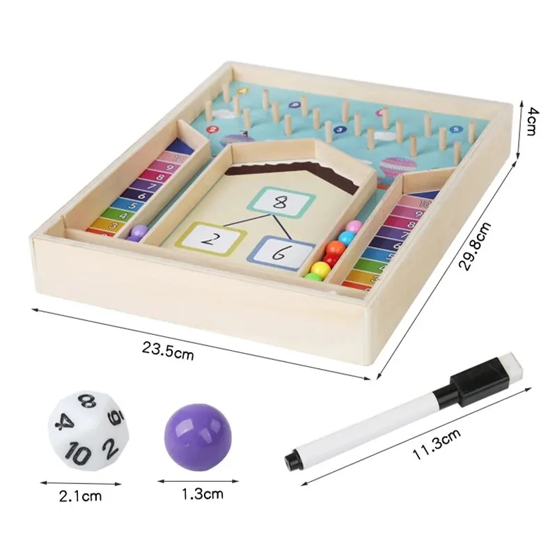 Kids Montessori Math Counting Learning Toys Teaching Tool Number Decompositio Addition Subtraction Kindergarten Educatinal Game 6