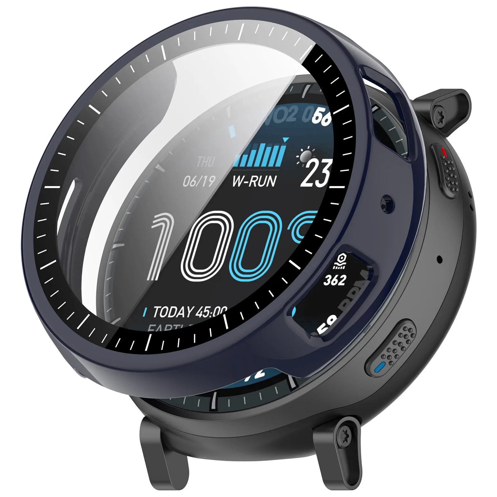 Amazfit Active Max 스마트 시계 범퍼 풀 커버리지 강화 유리 스크린 보호 커버 용 30PCS PC 보호 케이스