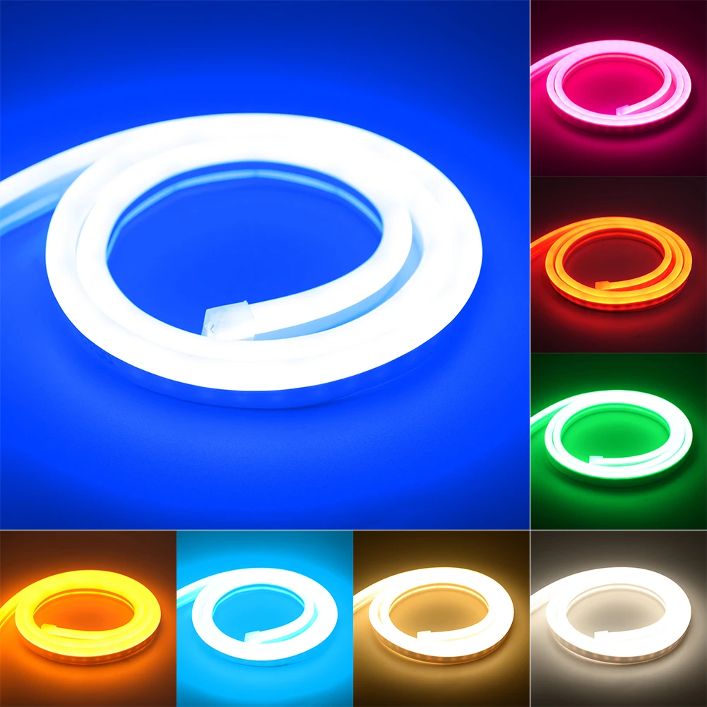 5V 12V 24V Led Neon Strip Light 6Mm Corda Stretta Flex Tape Silicone Tube Bar Impermeabile Fai Da Te Segno Rosso Verde Blu Giallo Rosa Bianco
