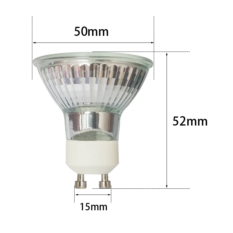 Enhanced Halogen Spotlight Bulb, 35W/50W, GU10 Base, White Glass, 220V