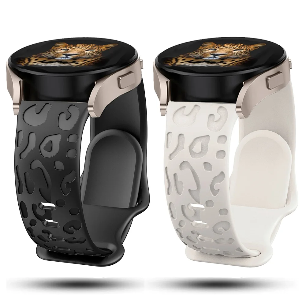 Leopard Print 20mm Smartwatch Band Strap