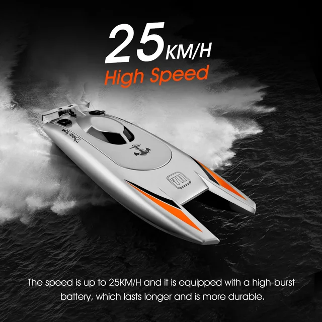 25 KM/H RC Boat 2.4 Ghz High Speed Racing Speedboat Remote Control Ship Water Game Kids Toys Children Gift 3