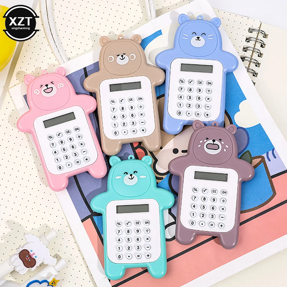 Description Picture 3 of itemPortable Mini Calculator Pocket Size 8 Digit Display Cartoon Thin Button Cute Calculator Children's School Supplies