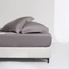 Grey Tencel Lyocell Fitted Sheet Set Fit All Around Elastic Deep Pocket  Softest Cooling Silky Smooth Bedding for Bedroom Decor 4