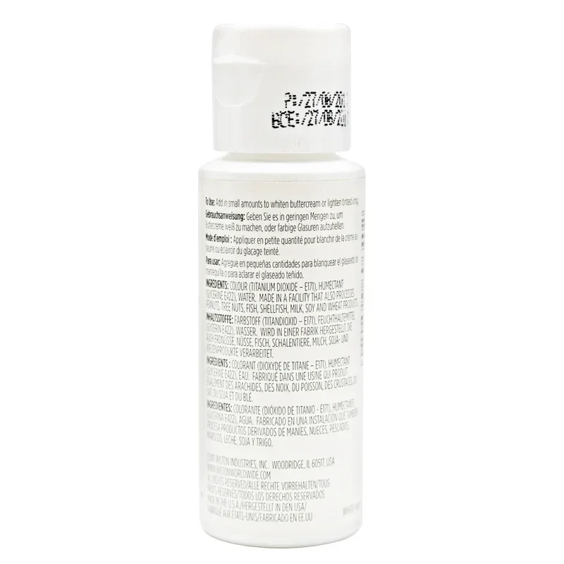 59 Ml White Water-soluble Liquid Food Coloring Fondant Cream Material Pigment Paste