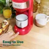 Dual Brew Single Serve Coffee Maker, K-cup - Carefree Auto Shut Off & Adjustable Tray, 14oz, Red | USA | NEW 6
